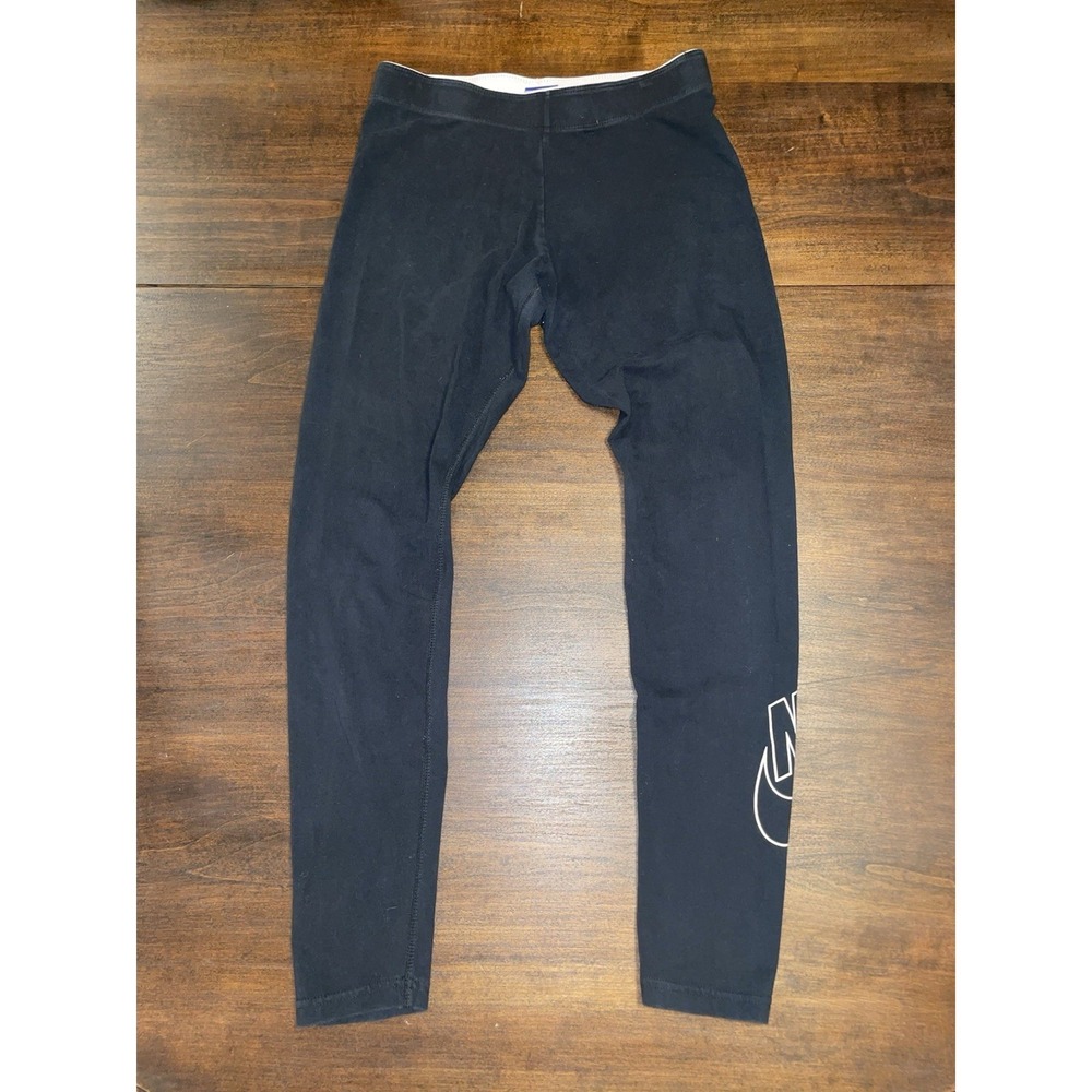 Nike Pants Womens M Black Sportswear Classics Leggings High Waist Pullon Active